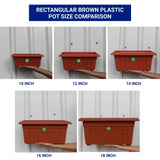UV Treated Rectangular Plastic Planters (16 Inches)