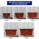 UV Treated Rectangular Plastic Planter (10 inches)