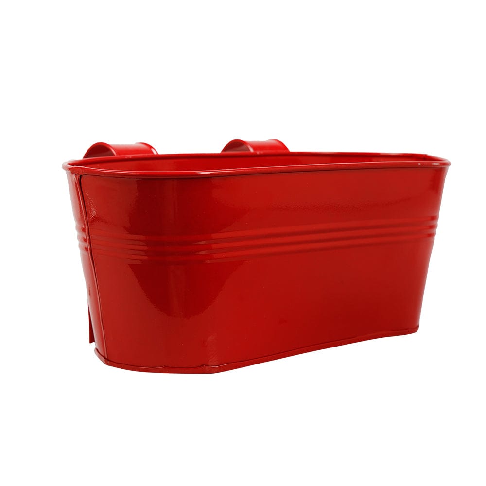 Buy Oval railing planter - Red Online in India-TrustBasket