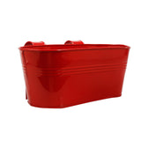 Oval railing planter - Red