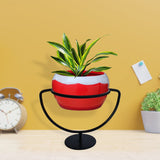 Trophy Planter Stand with look like Ceramic Metal Bowl