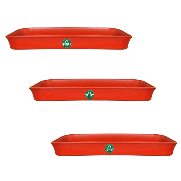 TrustBasket UV Treated 17 inch Rectangular Bottom Tray(Plate/Saucer) Suitable for 18 inch Rectangular Plastic Pot