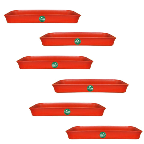TrustBasket UV Treated 17 inch Rectangular Bottom Tray(Plate/Saucer) Suitable for 18 inch Rectangular Plastic Pot