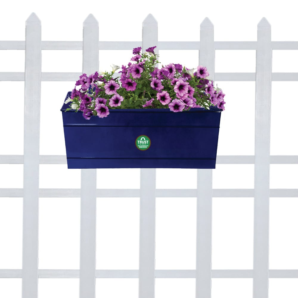 Rectangular Railing Planter - Dark Blue (12 Inch) - Set of 2 – TrustBasket