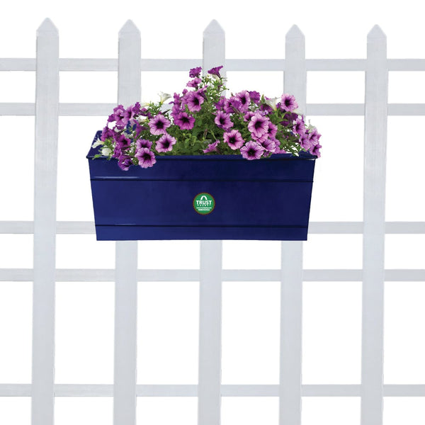 Rectangular Railing Planter - Dark Blue (12 Inch) - Set of 2 – TrustBasket