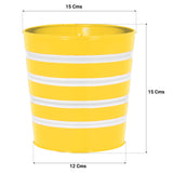 TrustBasket Set of 2 Trophy Stand with Yellow and Red Ribbed Planters