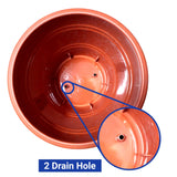 UV Treated Plastic Round Pots - 12 Inches