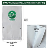 TrustBasket Poly GrowBags UV Stabilized -20 Qty [20cms(L)x20cms(W)x35cms(H)]