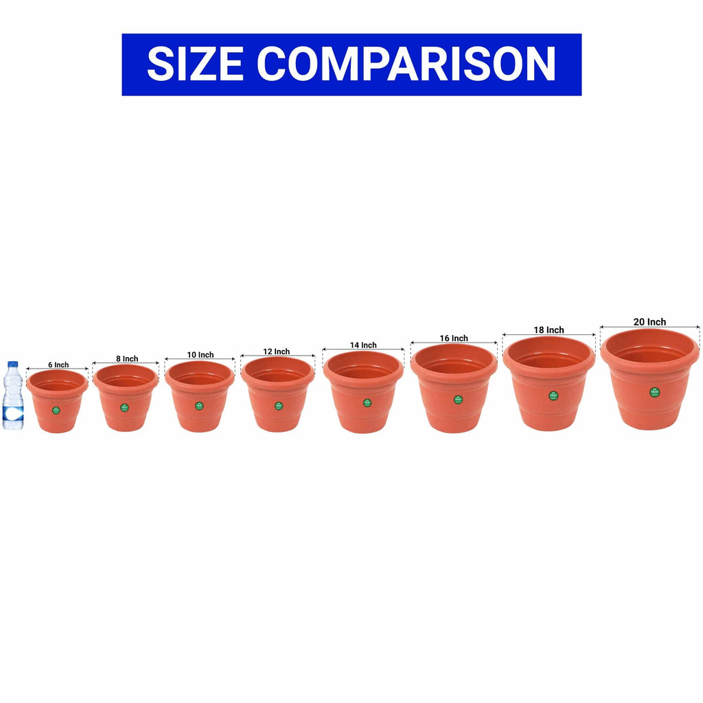 UV Treated Plastic Round Pots - 12 Inches – TrustBasket