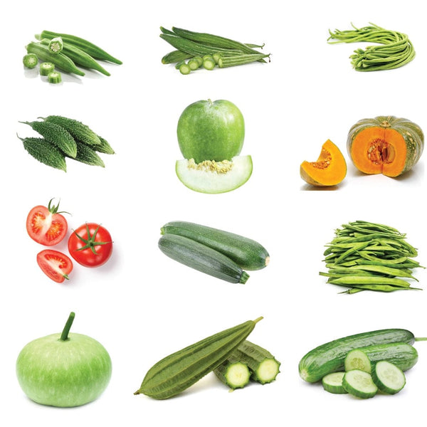 Summer Vegetable Seeds Kit (Set of 12 Packets)