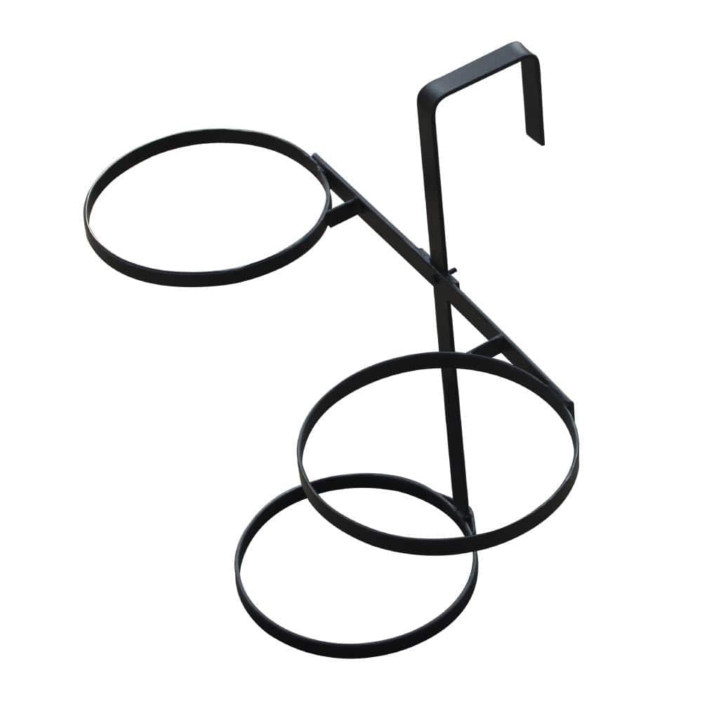 Triangle Pot stand for Railings with 3 Dotted Round Planters (Green, Y ...