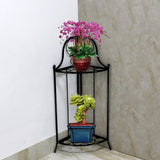 TrustBasket Heavy Gauge 2 Tier Corner Stand for Flower Pot