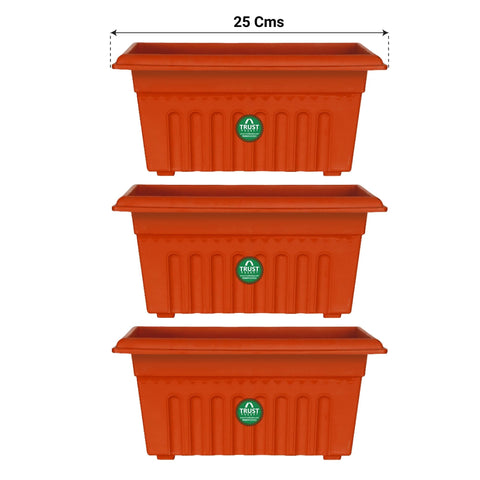 All containers - UV Treated Rectangular Plastic Planter (10 inches)