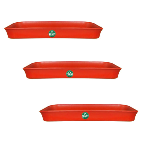 TrustBasket UV Treated 17 inch Rectangular Bottom Tray(Plate/Saucer) Suitable for 18 inch Rectangular Plastic Pot
