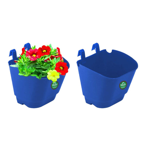 Colorful Designer made planters - VERTICAL GARDENING POUCHES(Small) - Blue