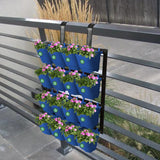 Vertical Gardening Pots With Metal Panel (16 Pots)