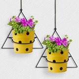Wall Mount Triangle Flower Pot Stand - Set of 2