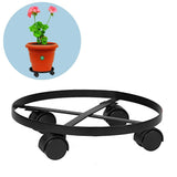 TrustBasket Wrought Iron Wheels Pot Stand