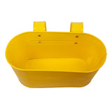 Oval railing planter -yellow