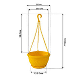 Colorful Plastic Hanging Basket with Bottom Saucer