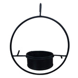 Bird Feeder  Garden Bird Feeder,Hanging Metal Feeder for balcony home /office use,indoor and outdoor(Black)