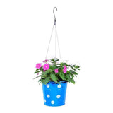 TrustBasket Dotted Round Planter with Hanging Wire Rope