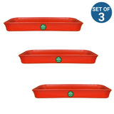 TrustBasket UV Treated 17 inch Rectangular Bottom Tray(Plate/Saucer) Suitable for 18 inch Rectangular Plastic Pot