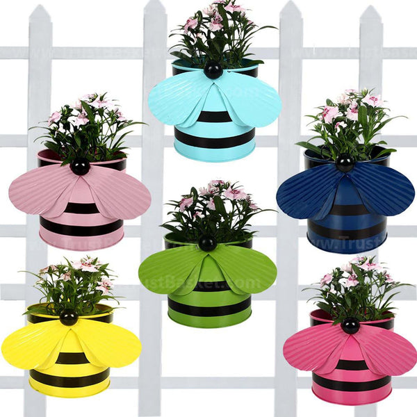 Bee Balcony Railing Garden Flower Pots/Planters