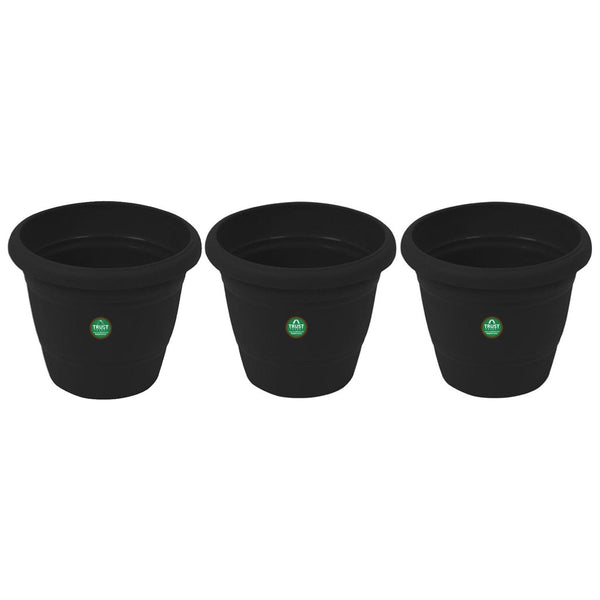 UV Treated Plastic Round Pots - 10 Inches