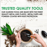 TrustBasket Set of 5 Heavy Duty All Purpose Garden Tool Kit