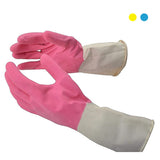 Gardening Reusable Rubber Hand Gloves For Washing, Cleaning Kitchen and Garden (Assorted colors)