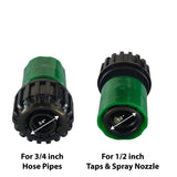 3/4 inch Plastic Garden Water Hose Quick Connector with Aqua Water Adapter