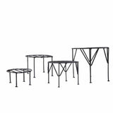 Iris Planter Stand for Flower Pot Heavy Duty Potted Stand Indoor Outdoor Metal Rustproof Iron Garden Container(Set of 4)