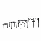Iris Planter Stand for Flower Pot Heavy Duty Potted Stand Indoor Outdoor Metal Rustproof Iron Garden Container(Set of 4)
