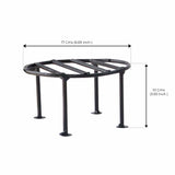 Iris Planter Stand for Flower Pot Heavy Duty Potted Stand Indoor Outdoor Metal Rustproof Iron Garden Container(Set of 4)