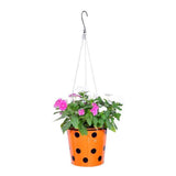 TrustBasket Dotted Round Planter with Hanging Wire Rope