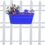 Oval railing planter-Dark Blue