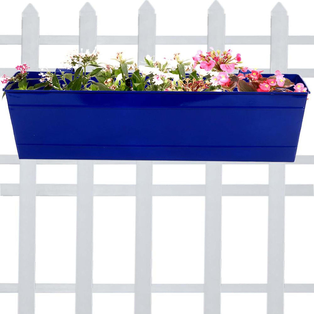 Buy Rectangular Railing Planter -Blue (23 Inch) Online in India-TrustBasket