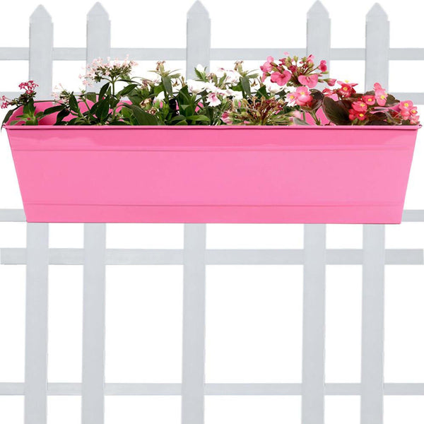 Rectangular Railing Planter -Magenta (23 Inch)