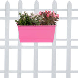 Rectangular Railing Planter - Magenta (12 Inch)