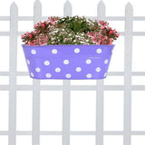 Oval Railing Planters Dotted