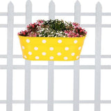 Oval Railing Planters Dotted