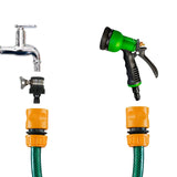 1/2 inch Plastic Garden Water Hose Quick Connector with Aqua Water Adapter