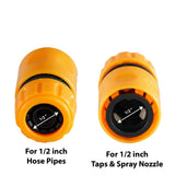 1/2 inch Plastic Garden Water Hose Quick Connector with Aqua Water Adapter