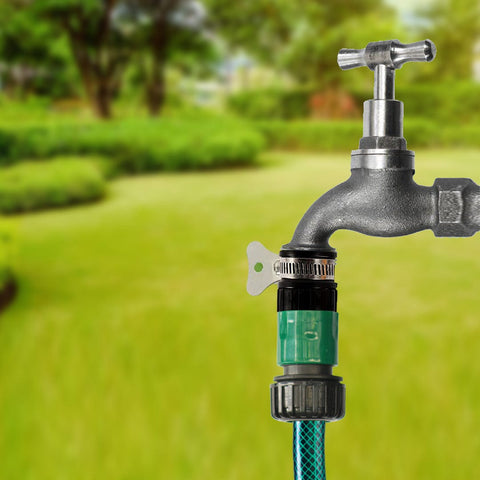 Gardening Tool Kit Online - 3/4 inch Plastic Garden Water Hose Quick Connector with Aqua Water Adapter