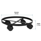 TrustBasket Wrought Iron Wheels Pot Stand