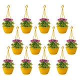 Colorful Plastic Hanging Basket with Bottom Saucer