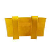 Oval railing planter -yellow